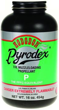 Picture of Hodgdon Pyrodex P Pistol Powder - FFFg, Muzzleloading Blackpowder Substitute, Granular, 1 lb