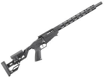 Picture of Ruger Precision Rimfire Bolt Action Rifle - 22 LR, 18", Cold Hammer Forged 1137 Alloy Steel Heavy Barrel, 1/2"-28 Threaded, Matte Black, Molded One-Piece Chassis, 15" Free Float Aluminum M-Lok Handguard, 2x10rds