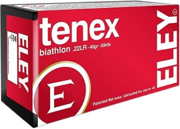 Picture of ELEY Rimfire Ammo - Tenex Biathlon, 22 LR, 40Gr, Flat Nose, 50rds Box