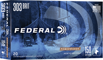 Picture of Federal Power-Shok Rifle Ammunition - 303 British, 150Gr, Soft Point, 20rds Box, 2690fps