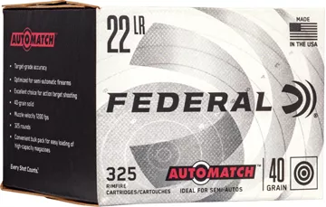 Picture of Federal AutoMatch Target Grade Performance Rimfire Ammunition