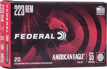 Picture of Federal American Eagle Rifle Ammo - 223 Rem, 55Gr, Full Metal Jacket Boat-Tail, 20rds Box, 3240fps