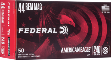 Picture of Federal American Eagle Handgun Ammo - 44 Rem Mag, 240Gr, JHP, 50rds Box