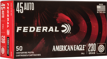Picture of Federal American Eagle Handgun Ammo - 45 Auto, 230Gr, FMJ, 1000rds Case