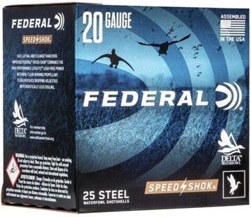 Picture of Federal Speed-Shok Waterfowl Load Shotgun Ammo - 20Ga, 3", 7/8oz, #2, Steel, 1550fps, 25rds Box