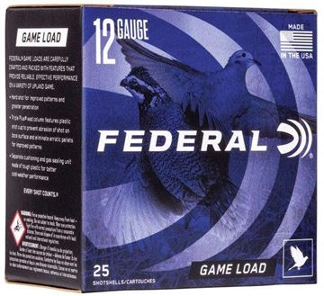 Picture of Federal Game-Shok Upland Game Load Shotgun Ammo - 12Ga, 2-3/4", 3-1/4DE, 1oz, #7.5, 25rds Box, 1290fps