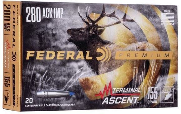 Picture of Federal Premium Vital-Shok Rifle Ammo - 280 Ackley Improved, 155Gr, Terminal Ascent, 20rds Box