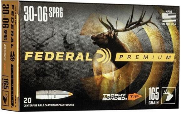 Picture of Federal Premium Vital-Shok Rifle Ammo - 30-06 Sprg, 165Gr, Trophy Bonded Tip, 200rds Case