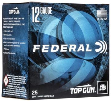 Picture of Federal Top Gun Target Load Shotgun Ammo - 12Ga, 2-3/4", 2-3/4DE, 1-1/8oz, #9, 250rds Case