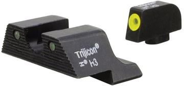 Picture of Trijicon Iron Sights, Trijicon HD XR Night Sights - Glock Trijicon HD XR Night Sight Set, Green Front Outline, Fits Glock Models: 42, 43, 43x, 43E, and 48