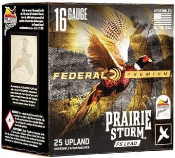 Picture of Federal Premium Prairie Storm FS Lead Load Shotgun Ammo - 16Ga, 2-3/4", 1-1/8oz, #6, 25rds Box 1425fps