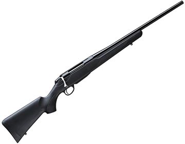 Picture of Tikka T3X Compact Lite Bolt Action Rifle - 22-250 Rem, 20", 1-14 Twist, Blued, Light Hunting Contour, Black Modular Synthetic Stock, 3rds, No Sight, Standard Trigger, 1" Space w/Buttpad