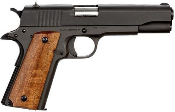 Picture of Armscor Rock Island Armory GI Series Pistols, GI Standard FS 1911 Single Action Semi-Auto Pistol - 9mm, 5", Blued, Rubber Grips, 9rds, Fixed Sights