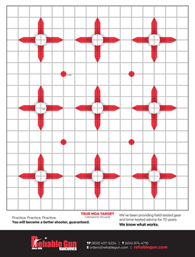 Picture of Reliable Gun Targets, THE 9x, Calibrated for 100 Yards, 1 Inch Squares, 20 Pack