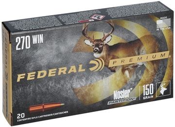 Picture of Federal Vital-Shok Rifle Ammo - 270 Win, 150gr, Nosler Partition, 20rds Box