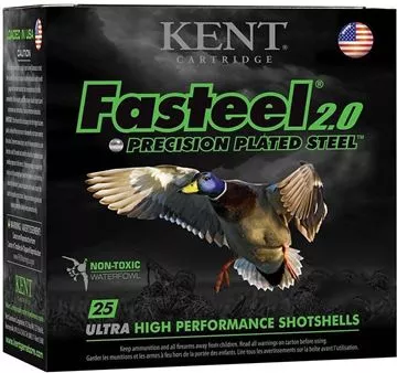 Picture of Kent Fasteel Precision 2.0 Steel Waterfowl Shotgun Ammunition - 12Ga, 2-3/4", 1-1/16oz, BB, 25rds Box, 1550fps
