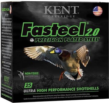 Picture of Kent Fasteel Precision 2.0 Steel Waterfowl Shotgun Ammo - 12Ga, 2-3/4", 1-1/16oz, #2, 25rds Box, 1550fps