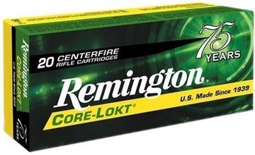 Picture of Remington Core-Lokt Centerfire Rifle Ammunition - 25-06 Rem, 100Gr, Core-Lokt, PSP, 20rds Box
