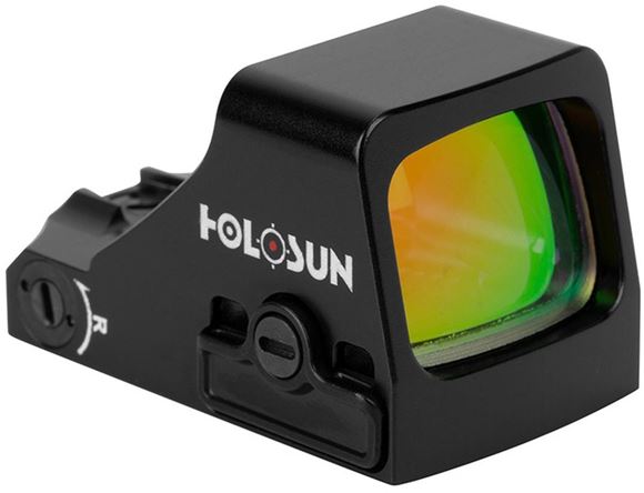 Picture of Holosun Reflex Sights - HS 407K X2 Red Micro Reflex Sight, Black, 6 MOA Red Dot, 12 Brightness Settings, 10 DL & 2 NV Compatible, 7075 Aluminum Housing, Waterproof 1ml, CR1632, Uses Shield RMSc Mounts