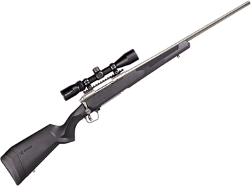 Picture of Savage Arms Model 110 Apex Storm XP Bolt Action Rifle - 7mm-08 Rem, 20", Stainless, Black Synthetic Stock, Adjustable LOP, 4rds, With Vortex Crossfire II 3-9x40mm Scope, AccuTrigger