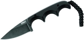 Picture of CRKT 2384K Minimalist Black Drop Point Knife, 2.16" Blade, with Sheath and Lanyard
