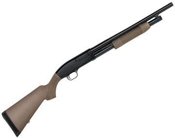 Picture of Mossberg Maverick 88 Security Pump Action Shotgun - 12Ga, 3", 18-1/2", Blued, FDE Synthetic Stock, 5rds, Front Bead Sight, Fixed Cylinder