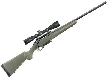 Picture of Ruger American Combo Bolt Action Rifle - 6.5 Creedmoor, 22", Matte Black, 1:8" RH, Alloy Steel, Moss Green Composite Stock, Vortex Crossfire II 4-12x44 Riflescope, 3rd AICS Style Magazine