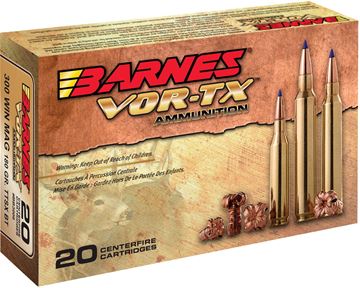 Picture of Barnes VOR-TX Premium Hunting Rifle Ammo - 300 Win Mag, 165Gr, TTSX BT, 20rds Box