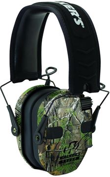 Picture of Walkers Hearing Protection - Razor Slim Electronic Quad Muff w/Bluetooth, NRR22+dB, Low Profile, HD Sound, 2xAAA, Realtree Xtra Camo
