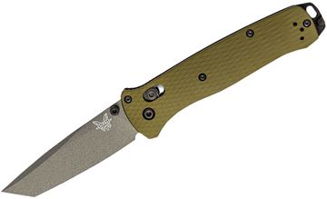 Picture of Benchmade Knife Company, Knives - Bailout, Axis, Tanto Style Blade, Woodland Green Anodized 6061-T6 Aluminum, Mini Deep-Carry Clip, Weight 2.70oz. (76.54g)