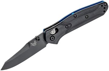 Picture of Benchmade Knife Company, Knives -  Mini Osbourne, Reverse Tanto, 3.4" Blade, Black G10, Reversable Tip Up Clip, Plain Edge, Weight: 2.19oz. (62.09g)