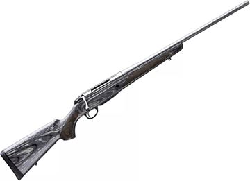 Picture of Tikka T3X Laminated Stainless Bolt Action Rifle - 270 Win, 22.4", Stainless Steel, Cold Hammer Forged Light Hunting Contour Barrel, Matte Grey Lacquered Laminated Hardwood Stock, 3rds, No Sight, 2-4lb Adjustable Trigger
