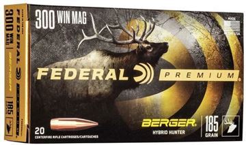 Picture of Federal Premium Rifle Ammo - 300 Win Mag, 185Gr, Berger Hybrid Hunter, 20rds Box