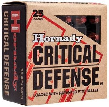 Picture of Hornady Critical Defense Handgun Ammo - 38 Special, 110Gr, FTX, 25rds Box