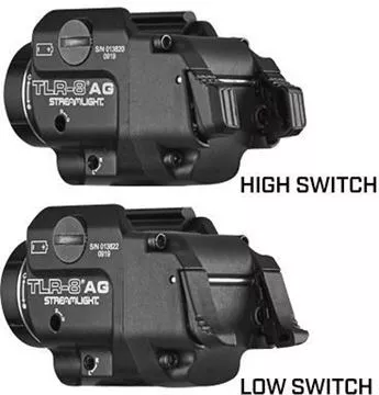 Picture of Streamlight 69434 TLR-8A G Flex Low Profile, Rail Mounted Tactical Light w/ Green Laser, Rear Switch Options