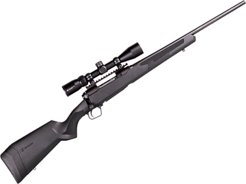 Picture of Savage Arms Model 110 Apex Hunter XP Bolt Action Rifle - 30-06 Sprg, 22", Matte Blued, Black Synthetic Stock, Adjustable LOP, 4rds, With Vortex Crossfire II 3-9x40mm Scope, AccuTrigger
