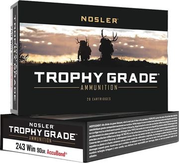 Picture of Nosler Trophy Grade Rifle Ammo - 243 Win, 90gr, AccuBond, 20rds Box