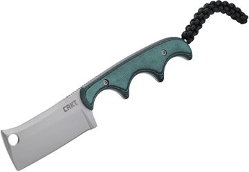 Picture of CRKT 2383 MINIMALIST CLEAVER, Fixed 2.1" Blade, Green Resin Handle Nylon Sheath