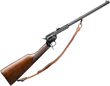 Picture of Heritage Manufacturing - Rough Rider Rancher Carbine, 22 LR, 16" Barrel, 6 Rounds Single Action, Walnut Stock, Buckhorn Sight, Leather Sling