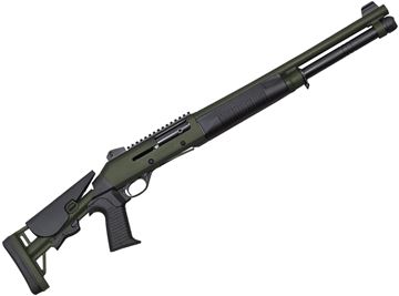 Picture of Canuck Elite Operator Semi Auto Shotgun - 12ga, 3", 18.5", Olive Drab Green, Black Synthetic Telescoping Stock & Spare Pistol Grip Fixed Stock, Ghost Ring Sights w/ 1913 Rail, 5x Mobil Chokes