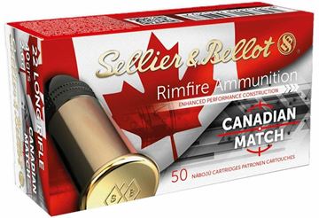 Picture of Sellier & Bellot Rimfire Ammunition - 22 LR Canadian Match, 22 LR, 40Gr, Lead, Standard Velocity, 50rds Box