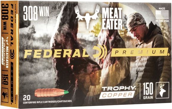 Picture of Federal Premium Vital-Shok Rifle Ammo - 308 Win, 150Gr, Trophy Copper, 20rds Box