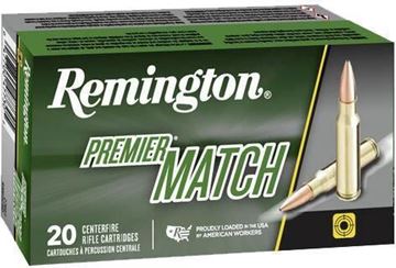 Picture of Remington Premier Match Centerfire Rifle Ammo - 223 Rem, 69Gr, MatchKing BTHP, 20rds Box