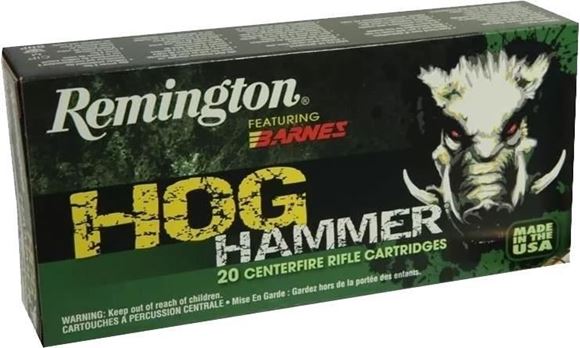 Picture of Remington Hog Hammer Rifle Ammo - 300 AAC Blackout, 130Gr, Barnes TSX, 200rds Case, 2075fps