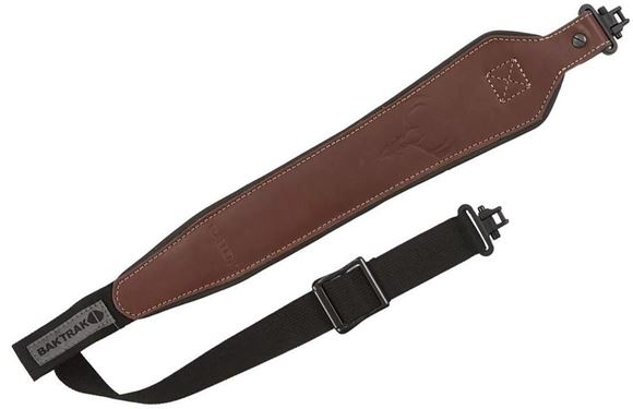 Picture of Allen Shooting Accessories, Gun Slings - BakTrak Leather Sling, Brown/Black, Adjustable