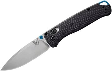 Picture of Benchmade Knife Company, Knives - Bugout, AXIS Mechanism, 3.24" S90V Blade, Carbon Fiber Handle, Mini Deep Carry Reversable Clip, Drop-Point, Plain Edge, Lanyard Hole, Weight: 2.02oz (57.27g)