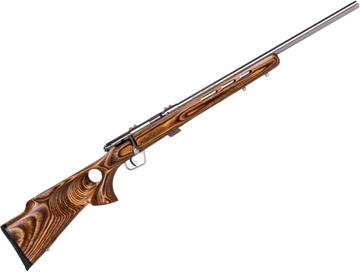 Picture of Savage 25725 Mark II BTVS Bolt Action Rifle 22 LR, RH, 21 in Stainless Steel, Wood Stk, 5+1 Rnd, Accu-Trigger