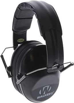 Picture of Walkers Hearing Protection - Pro Low Profile Passive Ear Muffs, NRR22dB, Low Profile Folding Design, Black