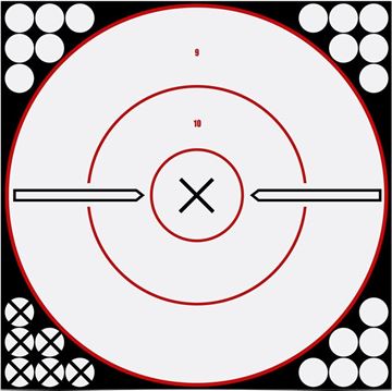 Picture of Birchwood Casey Targets, Shoot-N-C Targets - Shoot-N-C 12" Black/White X-Bull's-Eye Target, 5 Targets