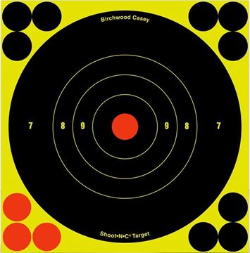 Picture of Birchwood Casey Targets, Shoot-N-C Targets - Shoot-N-C 6" Bull's-Eye Target, 12 Targets